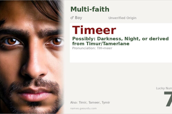 Timeer Name Meaning — Origin, Gender & Details (2025)