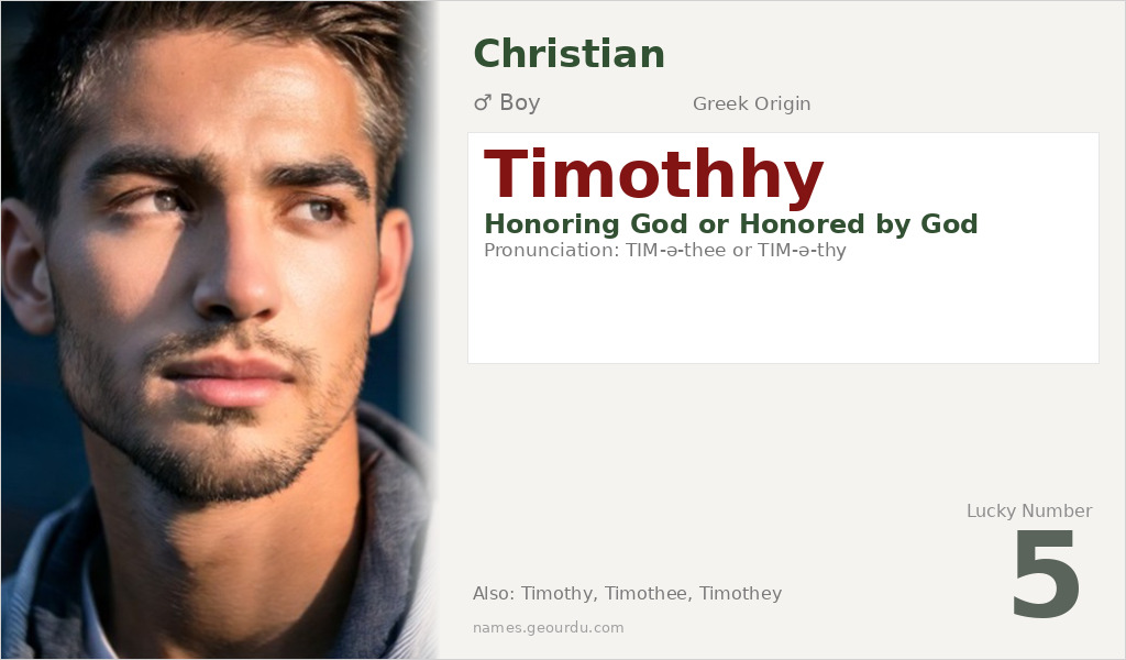 Timothhy Name Meaning and Details