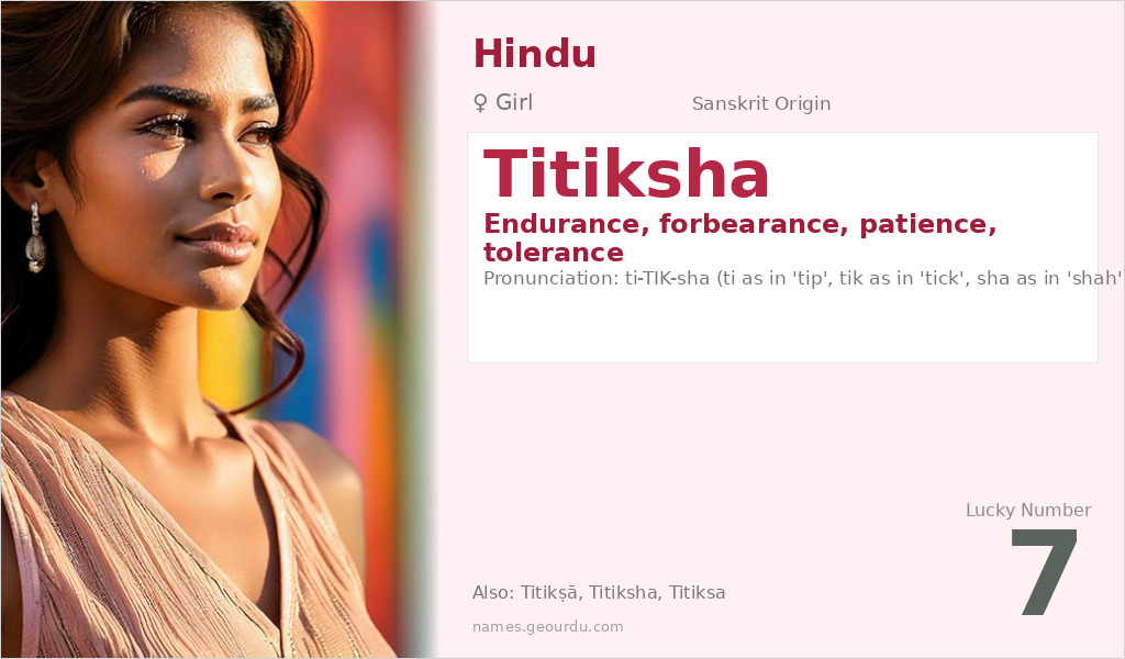 Titiksha Name Meaning and Details