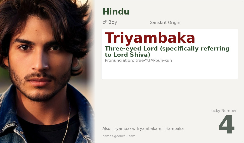 Triyambaka Name Meaning and Details