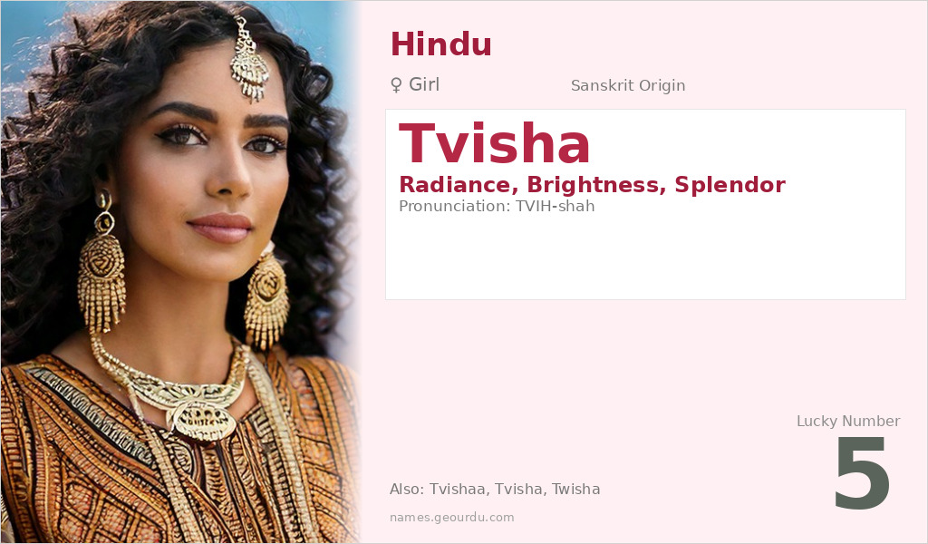 Tvisha Name Meaning and Details