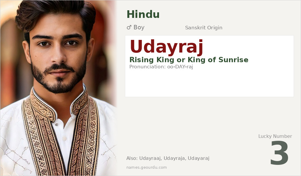 Udayraj Name Meaning and Details