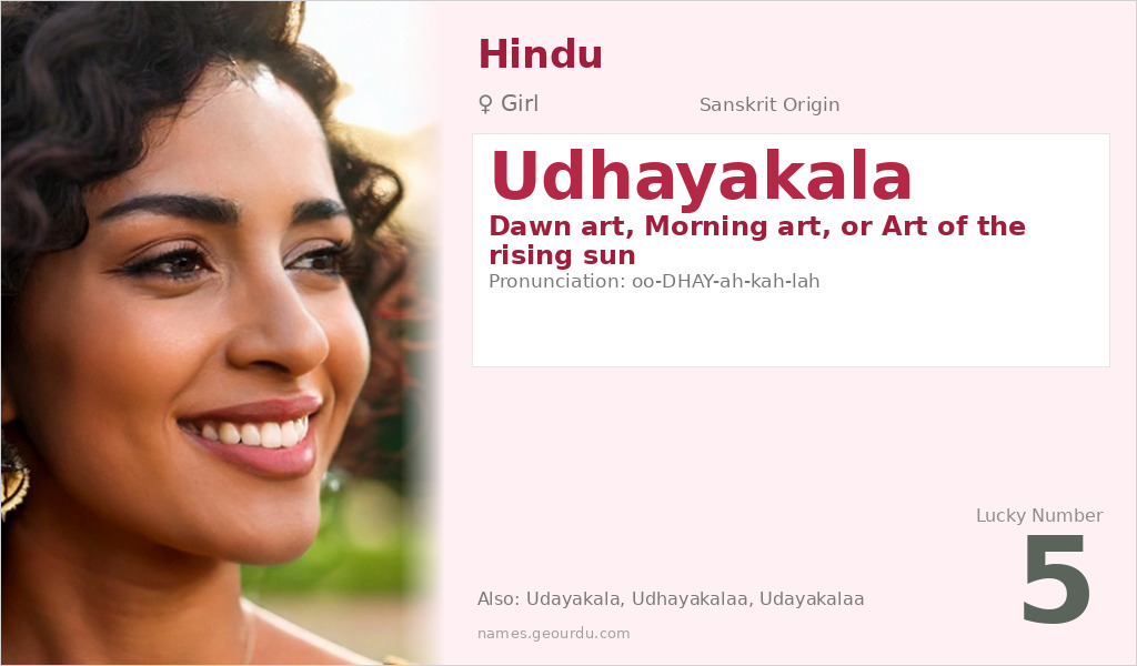 Udhayakala Name Meaning and Details