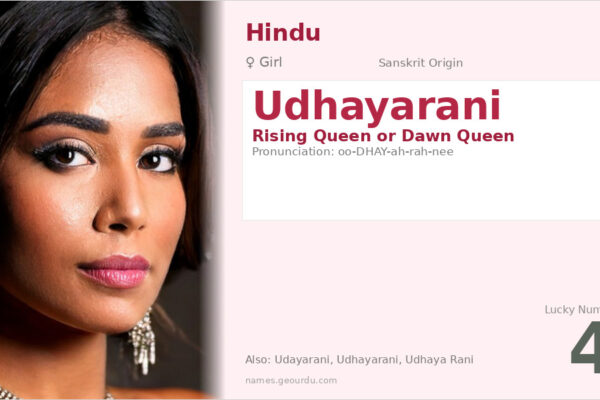 Udhayarani Name Meaning — Sanskrit Origin, Girl Name & Details (2025)