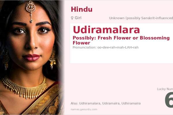 Udiramalara Meaning — Origin, Gender & Details (2025)