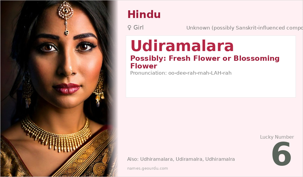 Udiramalara Name Meaning and Details