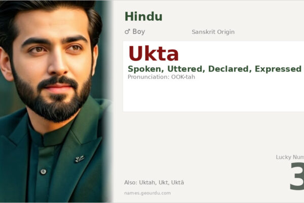 Ukta Name Meaning — Sanskrit Origin, Boy Name & Details (2025)