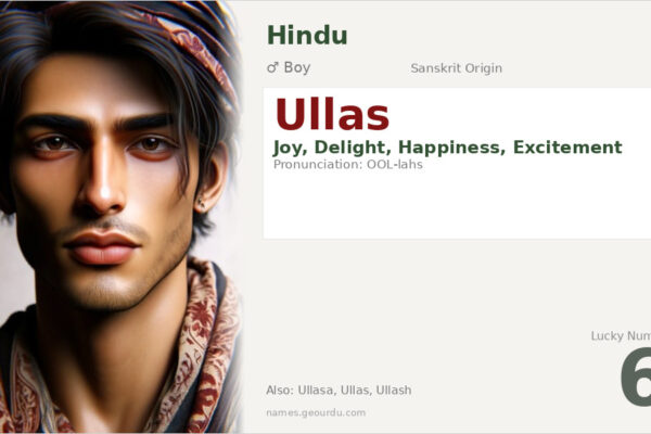 Ullas Name Meaning — Origin, Gender & Details (2025)