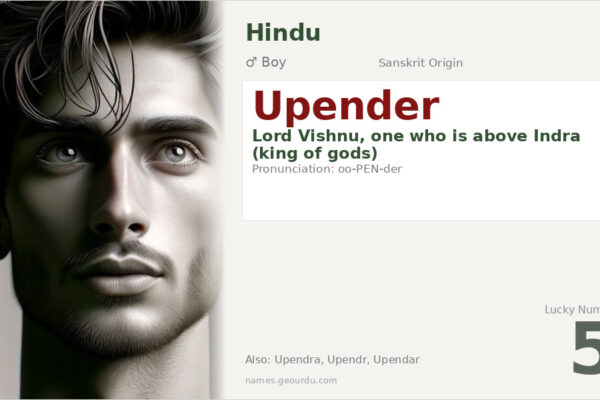 Upender Name Meaning — Sanskrit Origin, Hindu Boy Name & Details (2025)