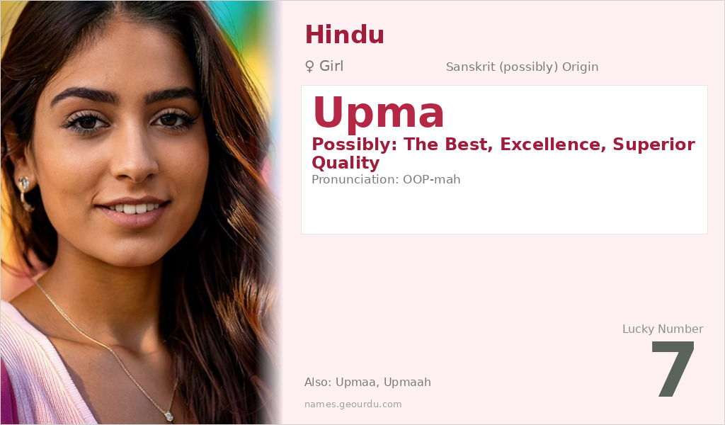 Upma Name Meaning and Details