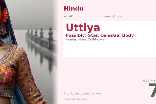 Uttiya Name Meaning — Origin, Gender & Details (2025)