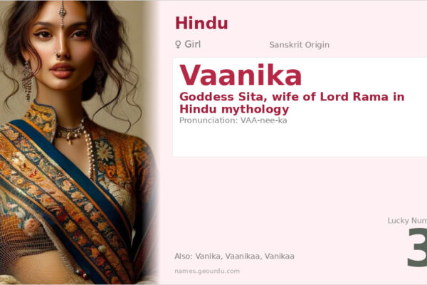 Vaanika Name Meaning — Sanskrit Origin, Hindu Girl Name & Details (2025)
