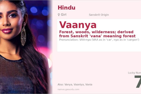 Vaanya Name Meaning — Sanskrit Origin, Girl Name & Details (2025)