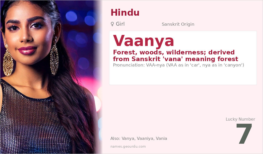 Vaanya Name Meaning and Details