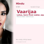 Vaarijaa Name Meaning and Details