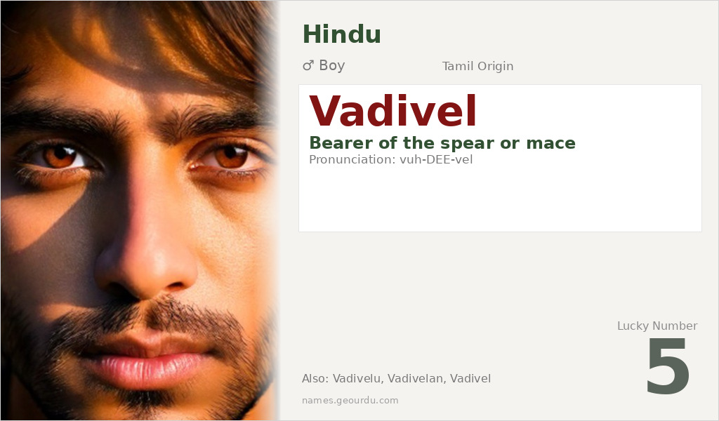 Vadivel Name Meaning and Details