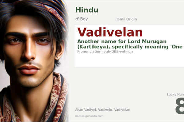 Vadivelan Name Meaning — Tamil Origin, Hindu Boy Name & Details (2025)