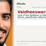 Vaidheeswarran Name Meaning and Details