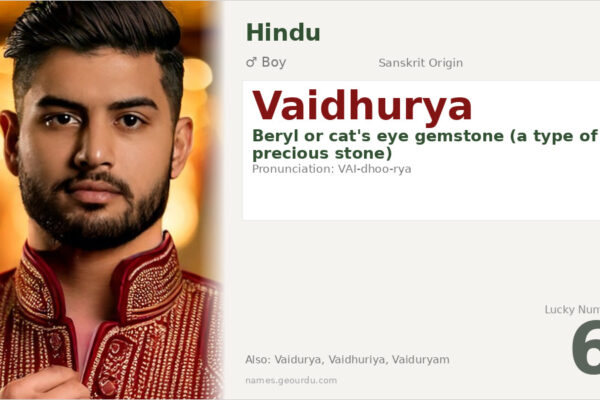 Vaidhurya Name Meaning — Sanskrit Origin, Boy Name & Gemstone Significance