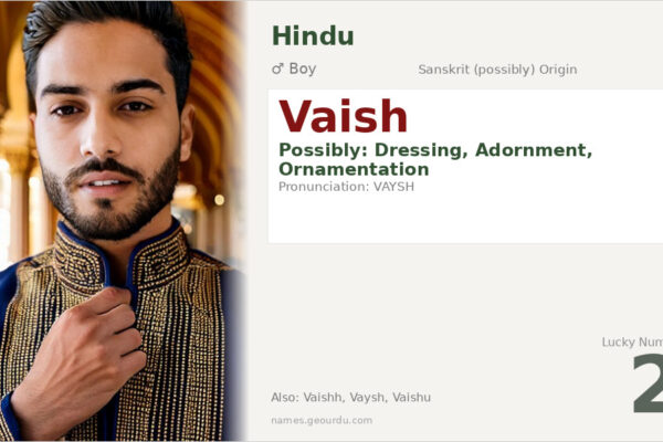 Vaish Name Meaning — Origin, Gender & Details (2025)