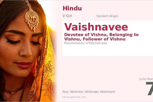Vaishnavee Meaning — Sanskrit Origin, Hindu Girl Name & Details (2025)