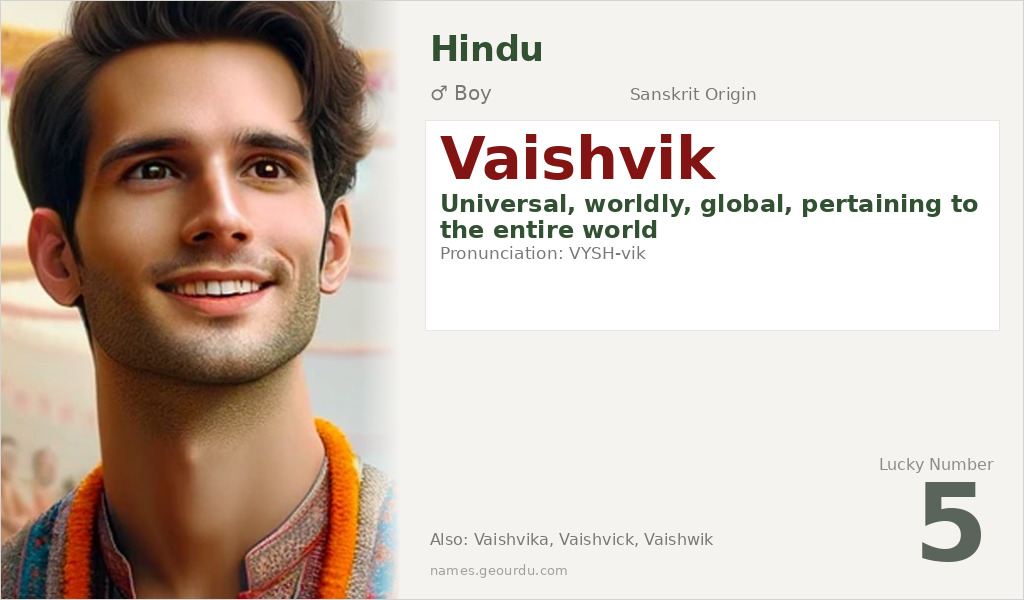 Vaishvik Name Meaning and Details