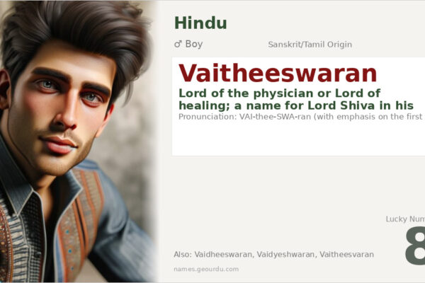 Vaitheeswaran Meaning — Origin, Gender & Details (2025)