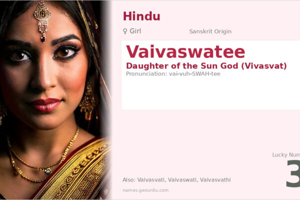 Vaivaswatee Meaning — Origin, Gender & Details (2025)