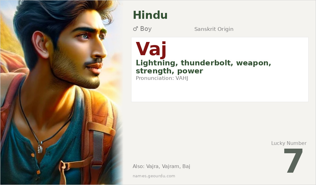 Vaj Name Meaning and Details