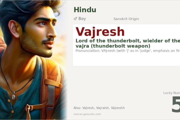 Vajresh Name Meaning — Sanskrit Origin, Boy Hindu Name & Details (2025)