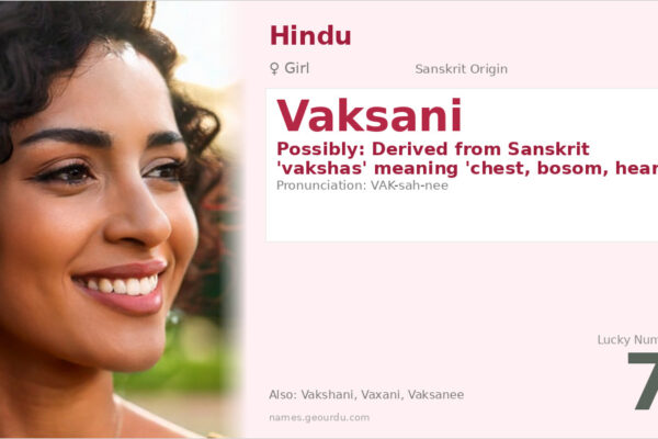 Vaksani Name Meaning — Origin, Gender & Details (2025)