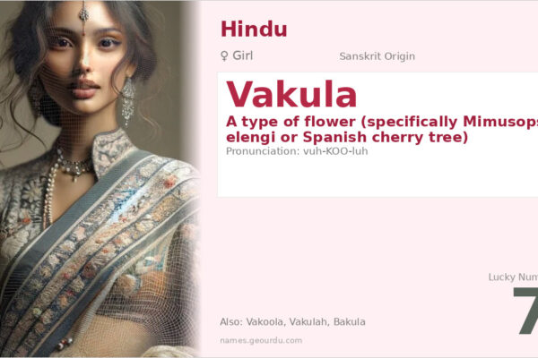 Vakula Name Meaning — Sanskrit Origin, Girl Name & Details (2025)
