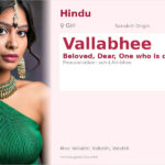 Vallabhee Name Meaning and Details