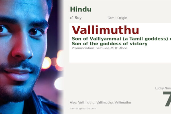Vallimuthu Meaning — Tamil Origin, Boy Name & Details (2025)