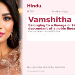 Vamshitha Name Meaning and Details