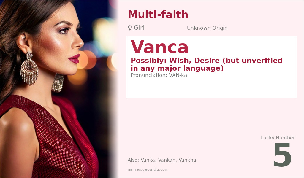 Vanca Name Meaning and Details