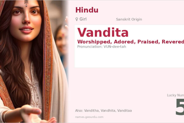 Vandita Name Meaning — Sanskrit Origin, Girl Name & Details (2025)