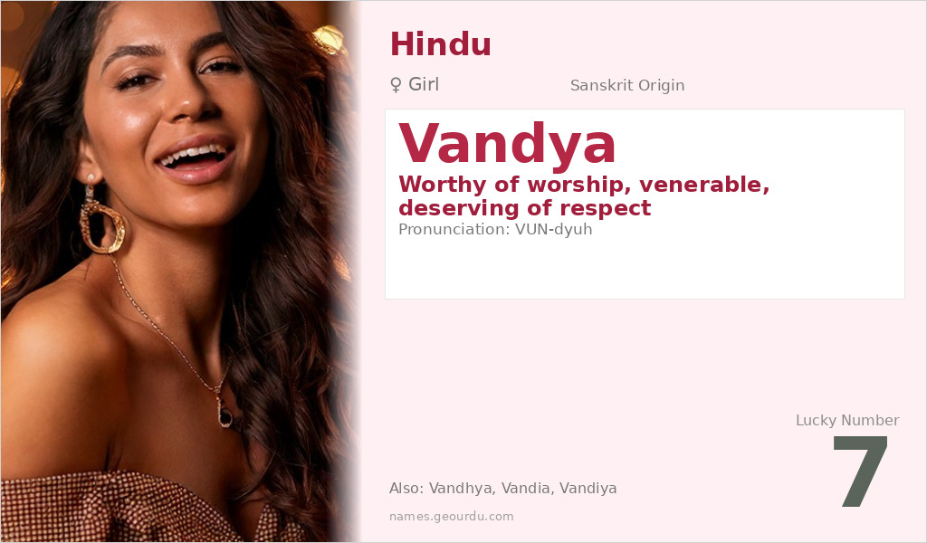 Vandya Name Meaning and Details