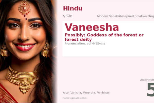 Vaneesha Name Meaning — Origin, Gender & Details (2025)