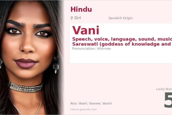 Vani Name Meaning — Sanskrit Origin, Girl Name & Details (2025)