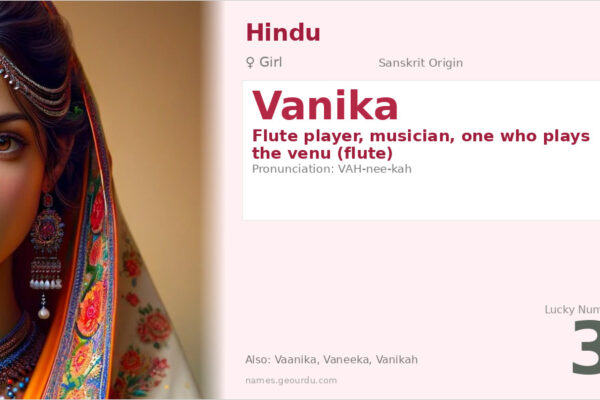 Vanika Name Meaning — Sanskrit Origin, Girl Name & Details (2025)