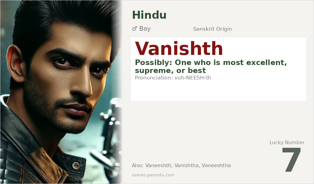 Vanishth Name Meaning and Details