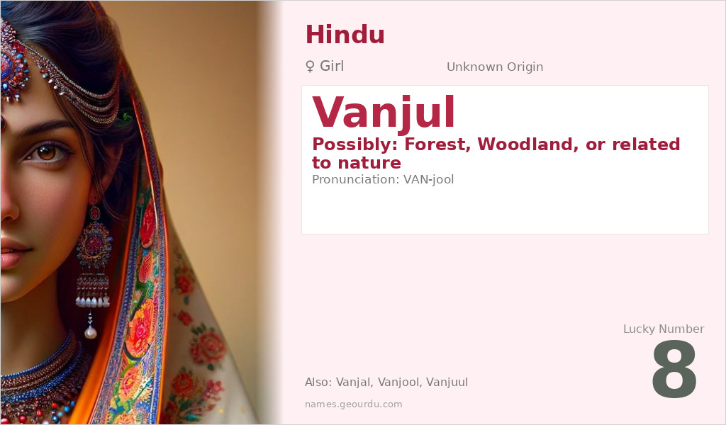 Vanjul Name Meaning and Details