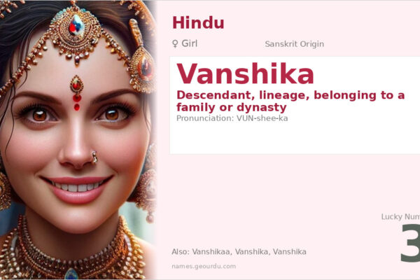 Vanshika Name Meaning — Sanskrit Origin, Girl Name & Details (2025)