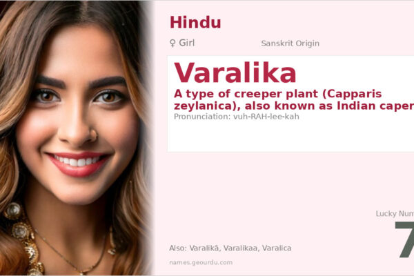 Varalika Name Meaning — Sanskrit Origin, Girl Name & Plant Significance