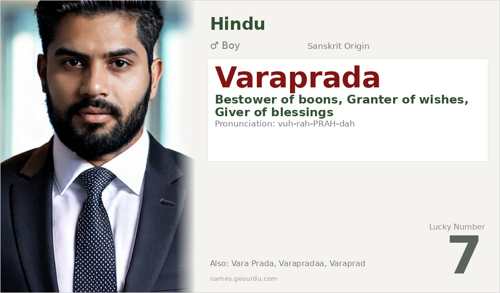 Varaprada Name Meaning and Details