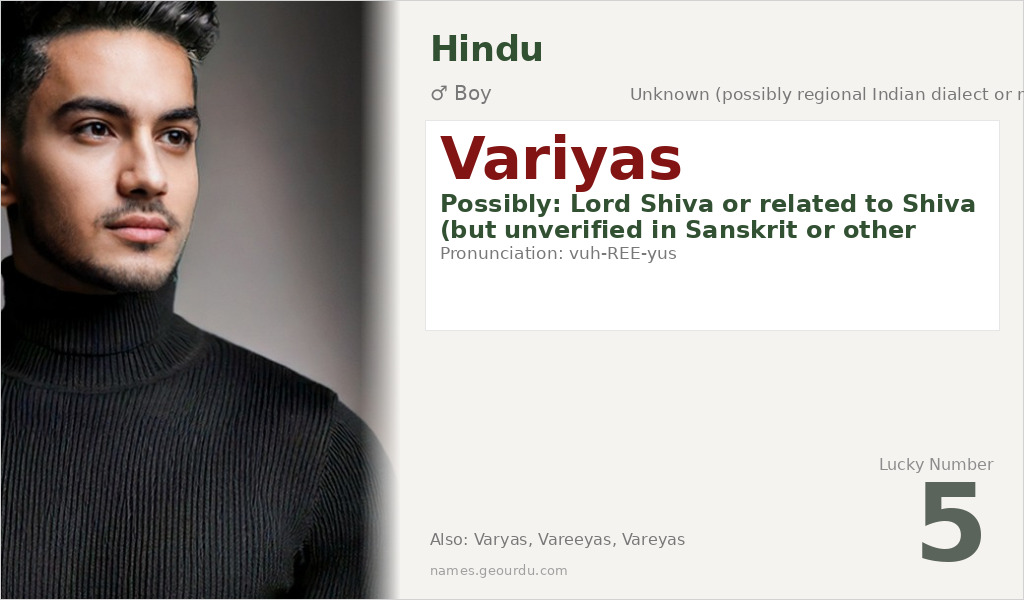 Variyas Name Meaning and Details
