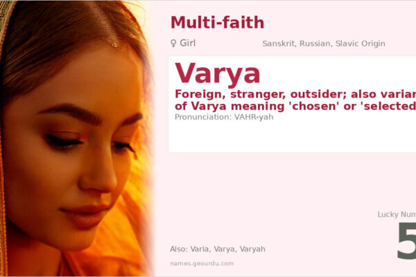 Varya Name Meaning — Origin, Gender & Details (2025)