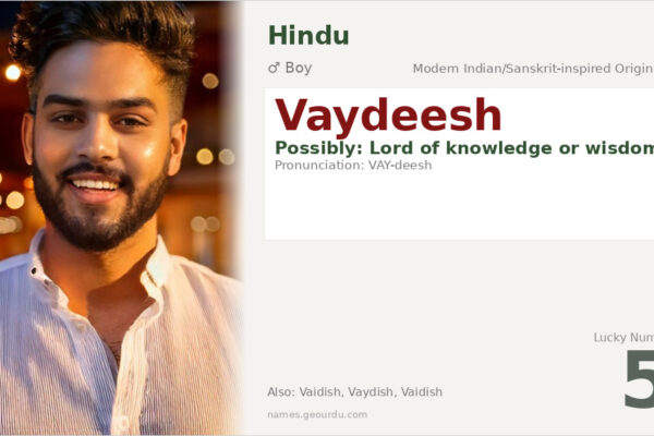 Vaydeesh Name Meaning — Origin, Gender & Details (2025)