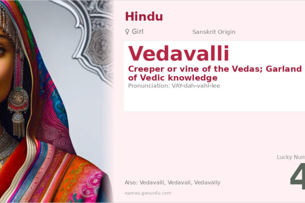Vedavalli Meaning — Sanskrit Origin, Girl Name & Details (2025)